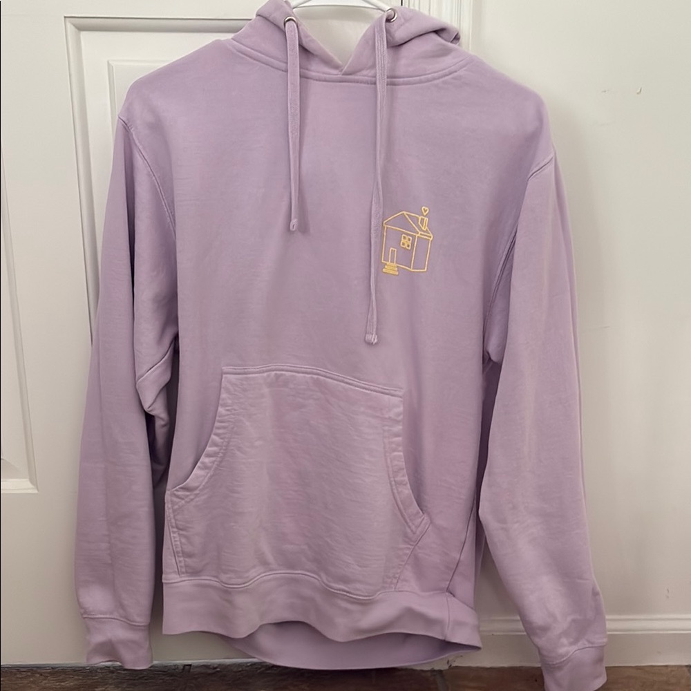 Lilac Hoodie with Embroidered Detail